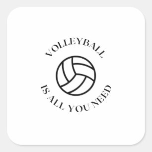 Adesivo Quadrado Necessidade de voleibol