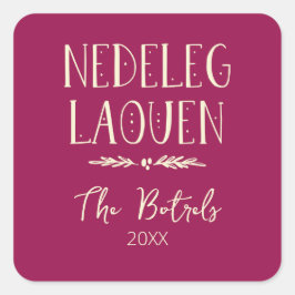 Adesivo Quadrado NedLaouen - Feliz Natal Em Breton