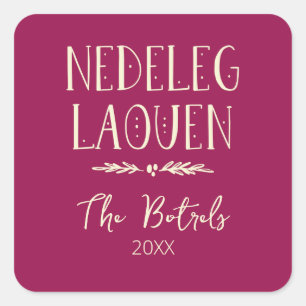 Adesivo Quadrado NedLaouen - Feliz Natal Em Breton