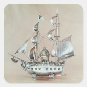 Adesivo Quadrado Nef de prata