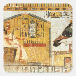 Adesivo Quadrado Nefertari que joga o senet