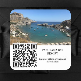 Adesivo Quadrado Negócio de código QR do viagem de aluguer de fotog