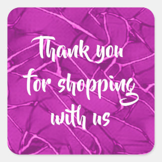 Adesivo Quadrado Negócio de padrões rachados roxos