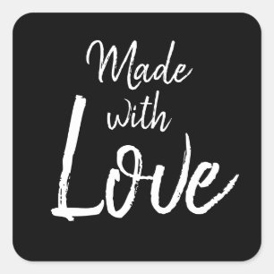 Adesivo Quadrado Negócios de tipografia moderna minimalistas feito