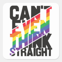 Adesivo Quadrado Nem imagina o hetero LGBTQ orgulho do arco-íris