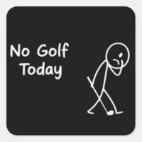 Nenhum Golfe Hoje Divertido Triste Figura de Golfe