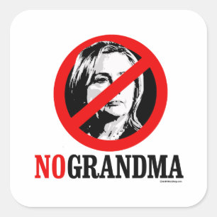 ADESIVO QUADRADO NENHUMA AVÓ HILLARY
