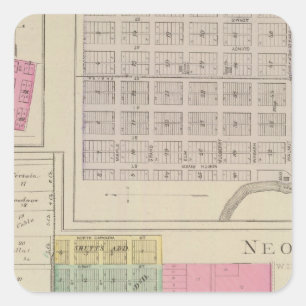 Adesivo Quadrado Neodesha, La Fontaine, Coyville, Altoona, Kansas