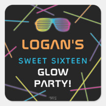 Neon Sweet 16 Birthday Glow Party