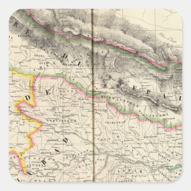Adesivo Quadrado Nepal, Ásia 83 (Frente)
