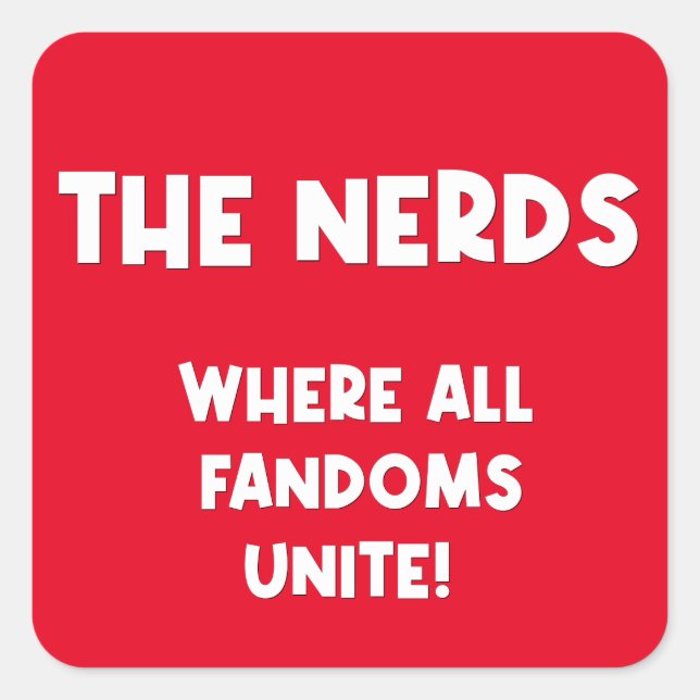 Adesivo Quadrado Nerd (Frente)