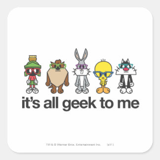 Adesivo Quadrado NERD LOONEY TUNS™ - Todos Geeks para mim