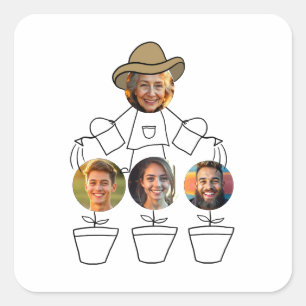 Adesivo Quadrado Netos engraçados para vovó Fotos