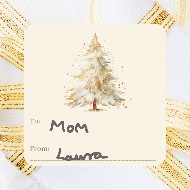 Adesivo Quadrado Neve de árvore até o Natal (Criador carregado)