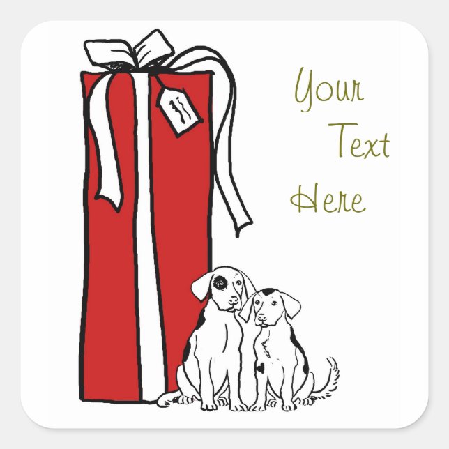 Adesivo Quadrado Neve Festiva de Natal (Frente)