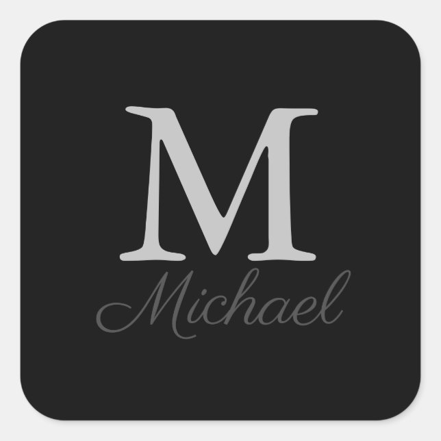 Adesivo Quadrado Névoa monograma (Frente)