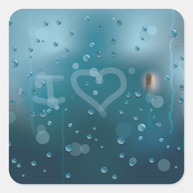 Adesivo Quadrado Nevoeiro do amor (Frente)