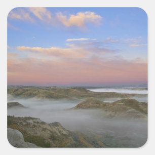 Adesivo Quadrado Nevoeiro do rio Little Missouri pendura no