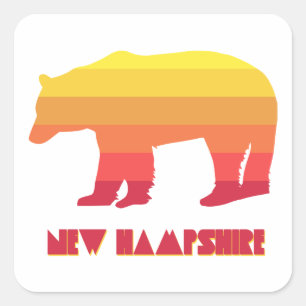 Adesivo Quadrado New Hampshire Bear