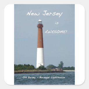 Adesivo Quadrado New Jersey é incrível - Barnegat Lighthouse