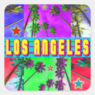 Adesivo Quadrado New Life: Sticker "Los Angeles"