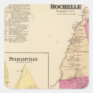 Adesivo Quadrado New Rochelle, cidade Pelhamville