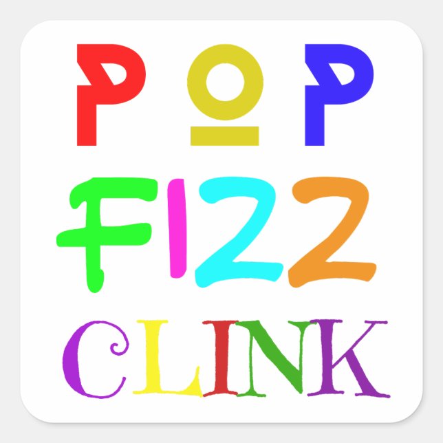 Adesivo Quadrado New Year Stickers (Frente)