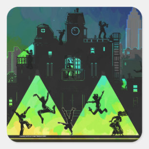 Adesivo Quadrado New York Boogie Nights