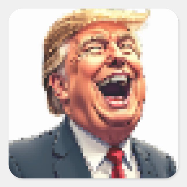 Adesivo Quadrado NFT Donald Trump (Frente)