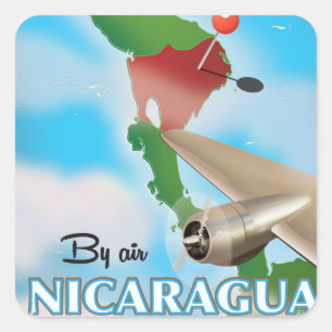 Adesivo Quadrado Nicarágua pelo poster das férias do ar