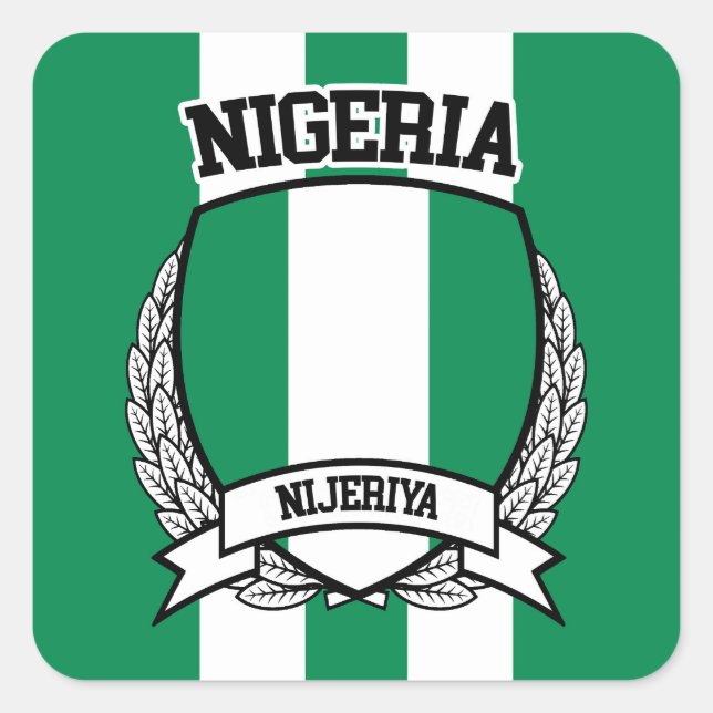 Adesivo Quadrado Nigéria (Frente)