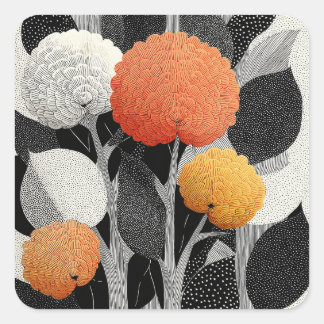 Adesivo Quadrado Night Bloom on the Red Planet #5