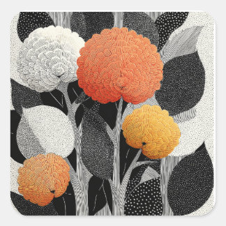 Adesivo Quadrado Night Bloom on the Red Planet #5