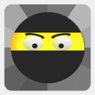 Adesivo Quadrado Ninja Emoji Square Stickers
