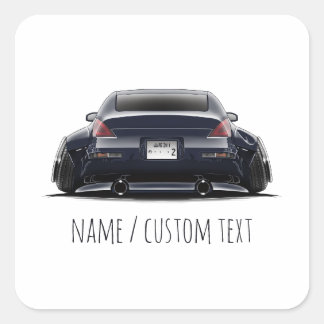 Adesivo Quadrado Nissan 350Z com stance e widebody Arte automotiva