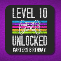 Nível 10 Desbloqueado 10º Aniversário Gamer Person