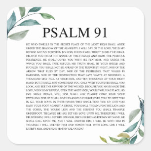 Adesivo Quadrado NKJV Psalm 91
