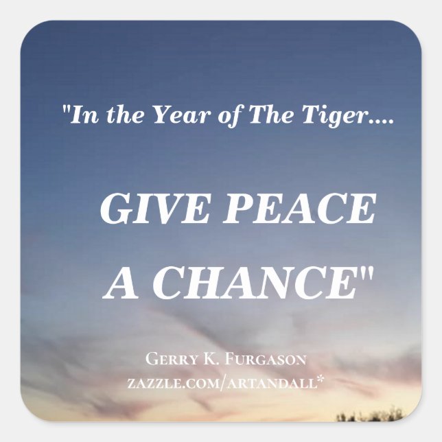 Adesivo Quadrado NO ANO DA Olimpiadas DE TIGRE 2002 (Frente)