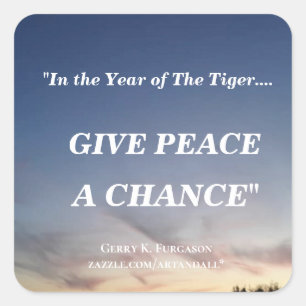 Adesivo Quadrado NO ANO DA Olimpiadas DE TIGRE 2002