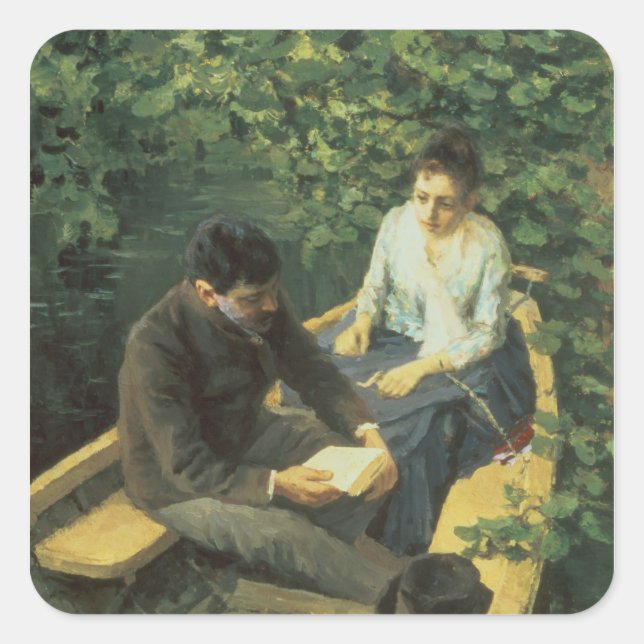 Adesivo Quadrado No barco, 1888 (Frente)