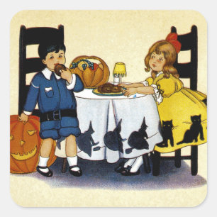 Adesivo Quadrado No Halloween
