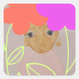 Adesivo Quadrado No jardim