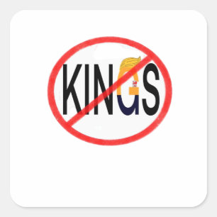 Adesivo Quadrado No Kings Anti Classic Minimal Limpo