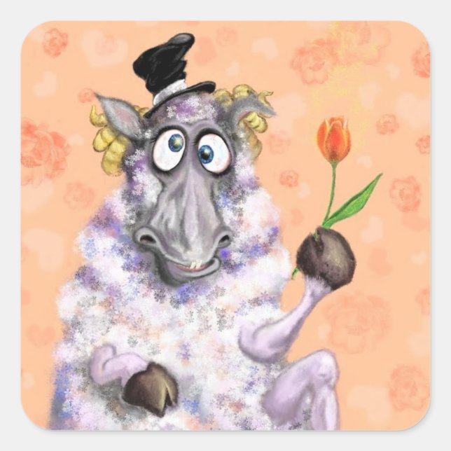 Adesivo Quadrado No Love Ram - Gentleman - Engraçado (Frente)