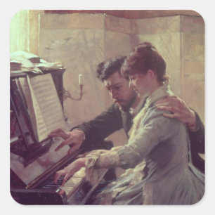 Adesivo Quadrado No piano