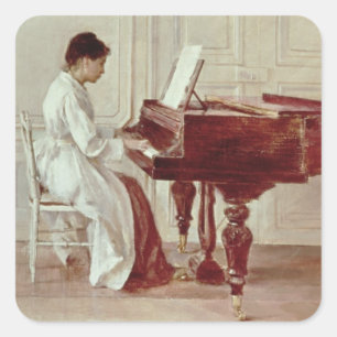 Adesivo Quadrado No piano, 1887 (óleo em canvas)