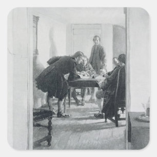 Adesivo Quadrado No Velho Raleigh Tavern