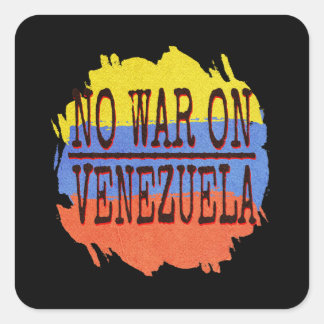 Adesivo Quadrado No War on Venezuela Peace Typography | Anti War -P