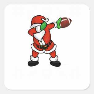 Adesivo Quadrado Noel Claus dabbing do Natal