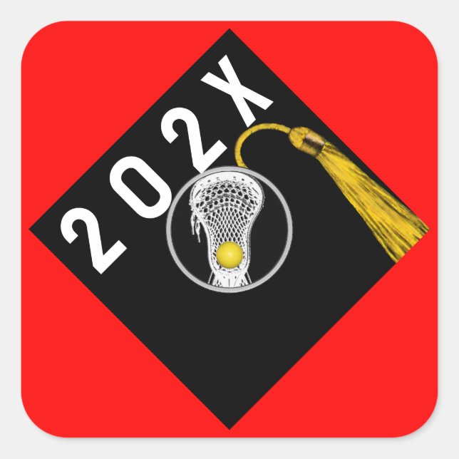 Adesivo Quadrado Noite de Mais velho de Lacrosse (Frente)